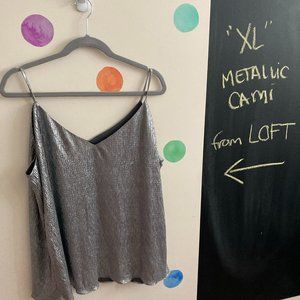 Silver Metallic Cami from LOFT (XL)